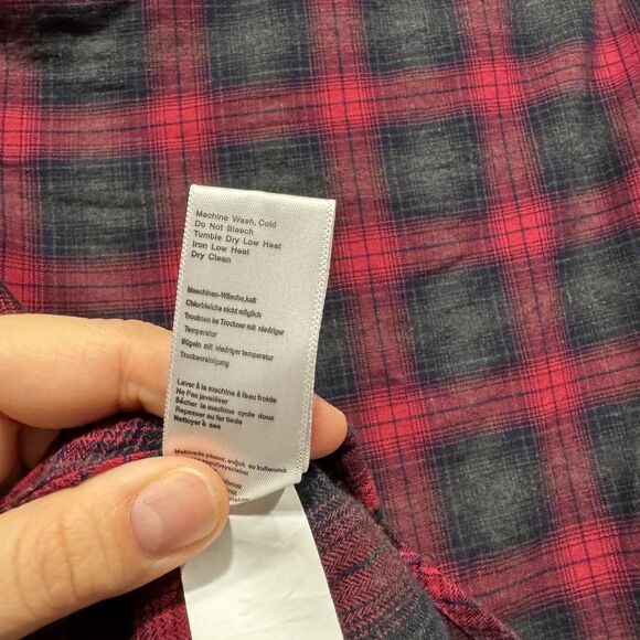 Jachs Girlfriend Snap Up Flannel Black & Red Buffalo Plaid Womens sz Small - Picture 7 of 8